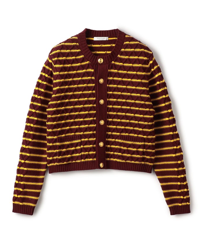 ハイブリットコットンケーブル クルーネックカーディガン(506649065  