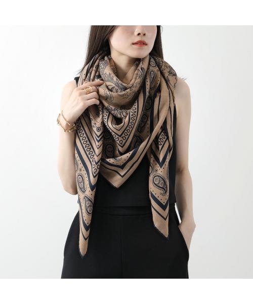 HERMES スカーフ カレジェアン 243374S カシミヤ シルク(505927318  