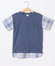 petit main/【リンク・接触冷感】袖チェックTシャツ/506599189
