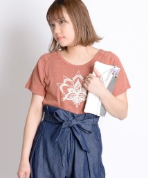 ZIP FIVE(ジップファイブ)/ロータスロゴ半袖Tシャツ/レッド