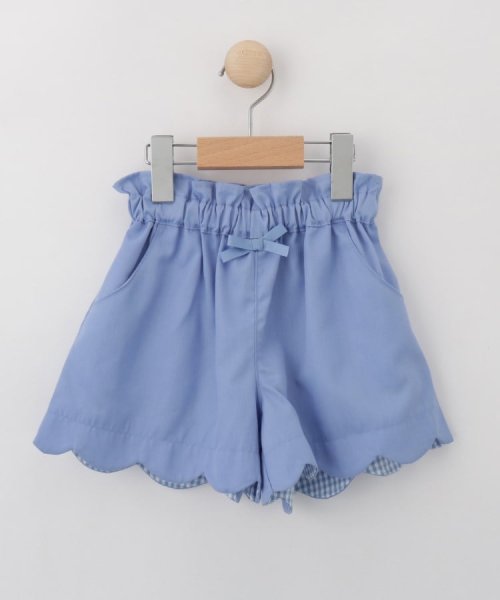 SHOO・LA・RUE(Kids) (シューラルーキッズ)/【110－140cm】裾スカラップショートパンツ/ブルー（091）