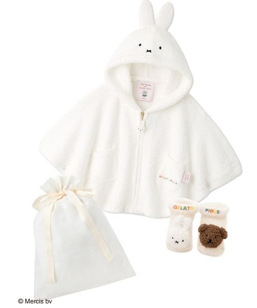 gelato pique Kids＆Baby(gelato pique Kids＆Baby)/【ラッピング済み】【Dick Bruna】【BABY】ベビモコポンチョ＆ソックスセット/OWHT