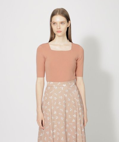 【2024年秋冬モデル】キュプラベーシック スクエアネックニットプルオーバー