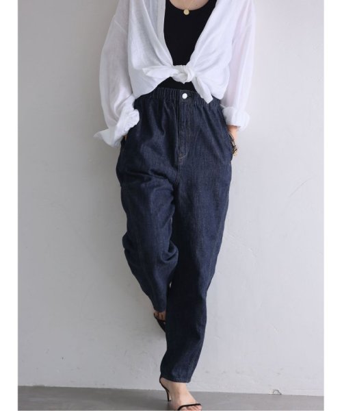 La Totalite(ラ　トータリテ)/【Munich/ミューニック】slub cotton denim corve pants/ネイビーB