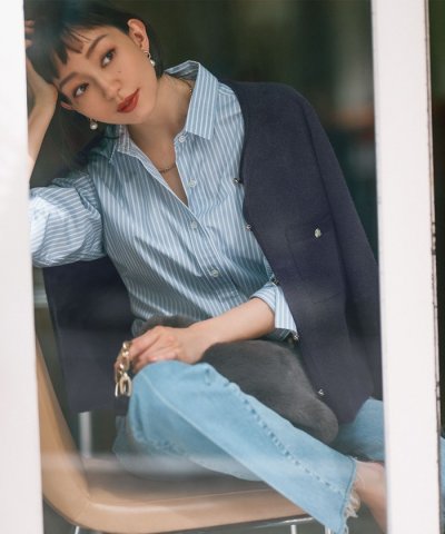 【CLASSY.2月号掲載/洗える】CANCLINI ベーシック シャツ