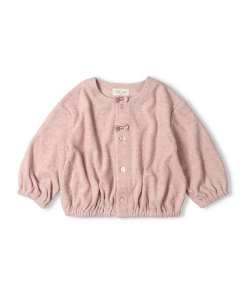 子供服】 kid´s zoo (キッズズー) パイル起毛リボン付き長袖 