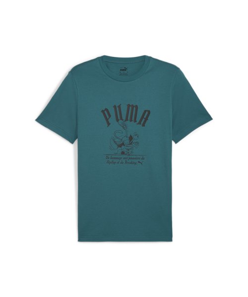 PUMA(PUMA)/メンズ グラフィック スーパープーマ ブレーク 半袖 Tシャツ/COLDGREEN