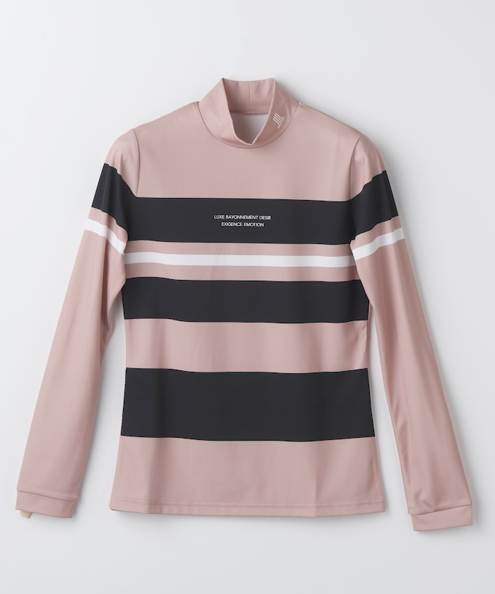 DESCENTE ピンク フード付きジャケット、モックネックシャツセット