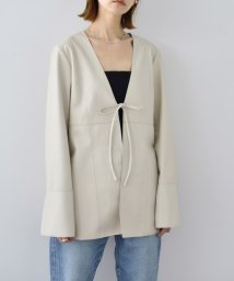 DRESSTERIOR/CODE A｜front ribbon leather jacket/506699125