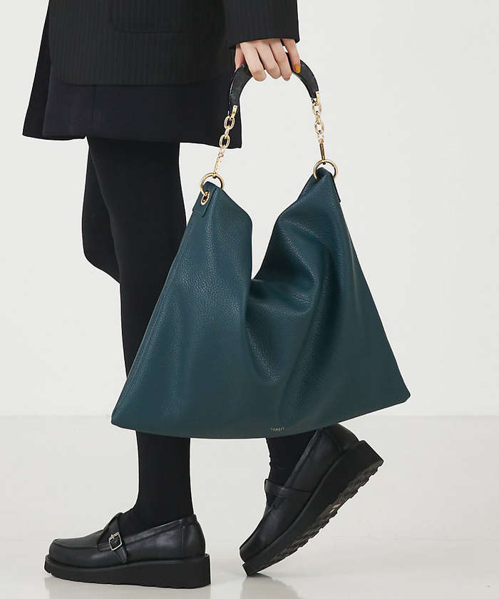 LOWELLThings Resin−T/アクリルHOBOショルダーバッグ 24AW ダークグリーン F LOWELLThings Resin−T/アクリルHOBOショルダーバッグ 24AW ダークグリーン F