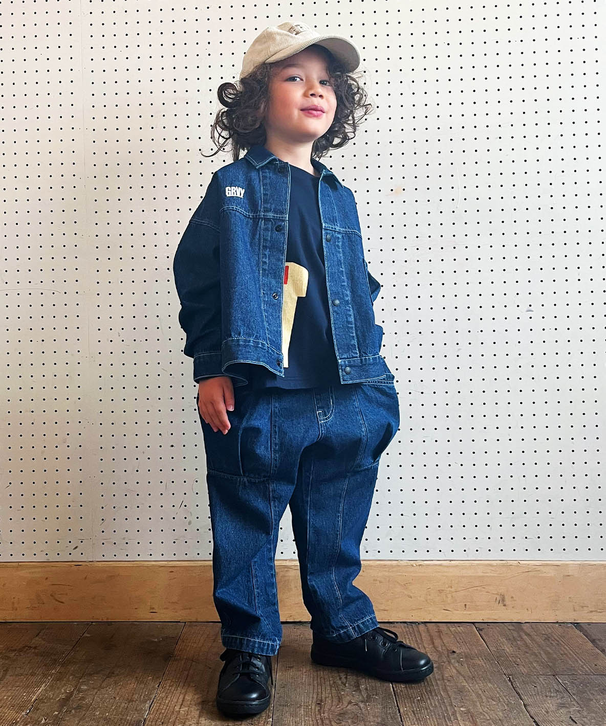 GROOVYCOLORS グルーヴィーカラーズ GROOVY COLORS 8oz Denim GRVY ネイビー 100 GROOVYCOLORS グルーヴィーカラーズ GROOVY COLORS 8oz Denim GRVY ネイビー 100