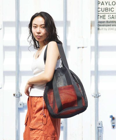 メッシュ・スパトートバッグ【ポーチ付き】