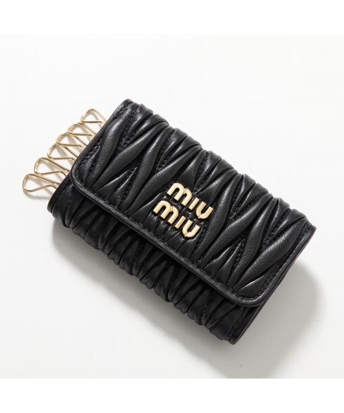 良品 ミュウミュウ バイカラー マドラス レザー 長財布 クリーム