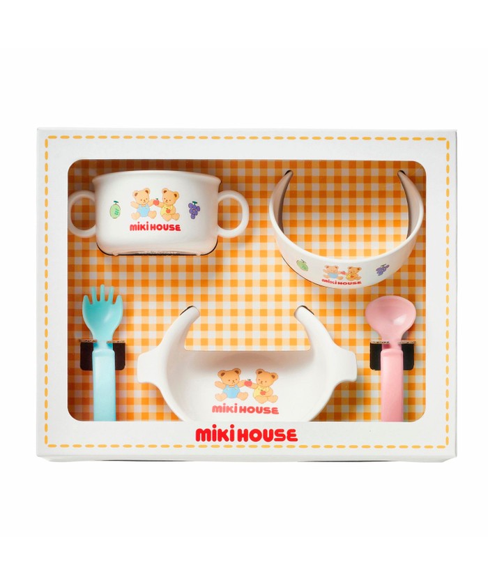 mikihouse 【ミキハウス】 テーブルウェアセット ホワイト -- mikihouse 【ミキハウス】 テーブルウェアセット ホワイト --