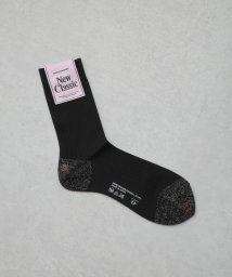 nano・universe(ナノ・ユニバース)/MARCOMONDE/wide rib bicolor socks/ブラック