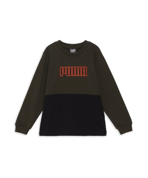 PUMA(PUMA)/キッズ ボーイズ プーマ パワー MX 長袖 Tシャツ 110－160cm/DARKOLIVE