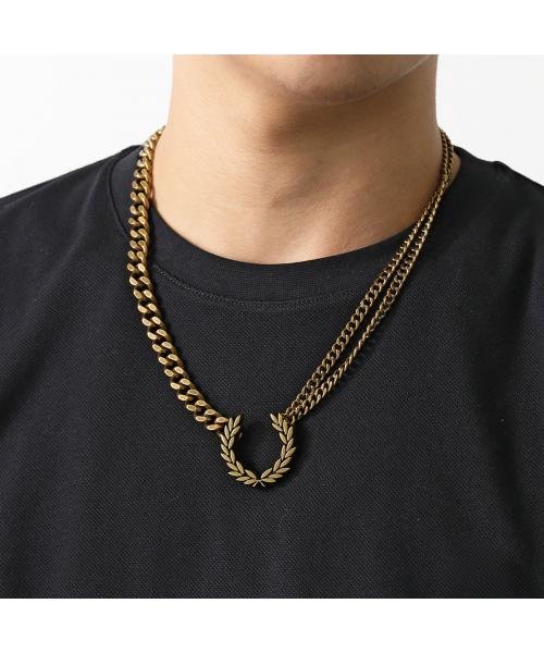 FRED PERRY ネックレス MS4713 DBL CHAIN LAUREL WRTH NECKLACE 