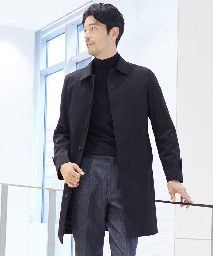 最終価格☺サンヨーコート　濃紺格子　メンズM　新品未使用 ブルー系｜コート｜サンヨーコート(SANYOCOAT)｜HANKYU MEN'S / 阪急メンズ