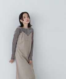 NATURAL BEAUTY BASIC/レーストリムナローキャミワンピース/506704306