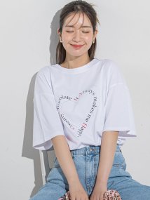 VICKY/ビッキー VICKY ハートプリントTシャツ≪手洗い可能≫/506745733