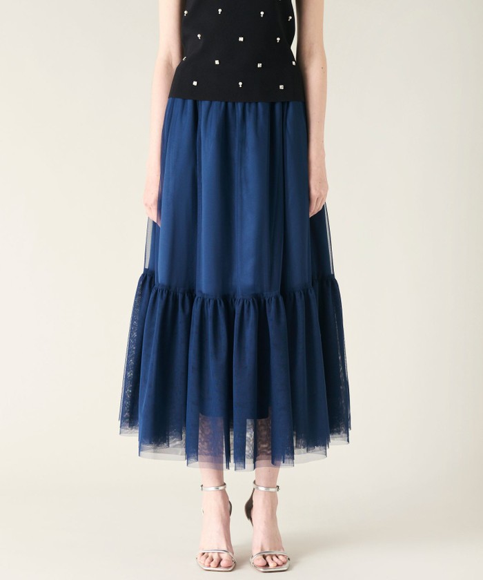 GRACECONTINENTAL ツイル2WAY スカート ブルー 36 GRACECONTINENTAL ツイル2WAY スカート ブルー 36