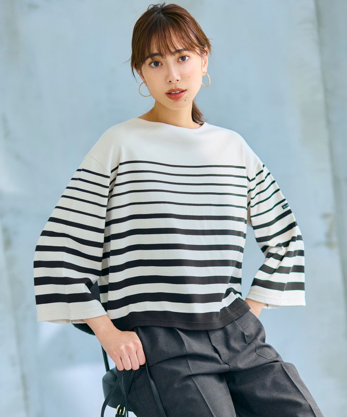 *paris*ボーダー ベルスリーブ カットソー 洗える】Armor－lux ベルスリーブボーダー カットソー(506775804