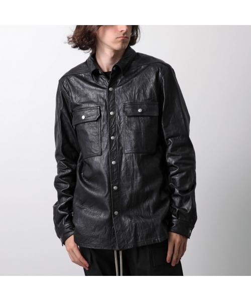 rickowens 汚らしい リックオウエンス カーフ ハイネック レザー 