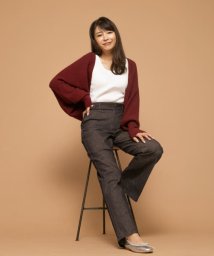 URBAN RESEARCH ROSSO(URBAN　RESEARCH　ROSSO)/F by ROSSO　アンチピリング片畦ボレロカーディガン/BORDEAUX