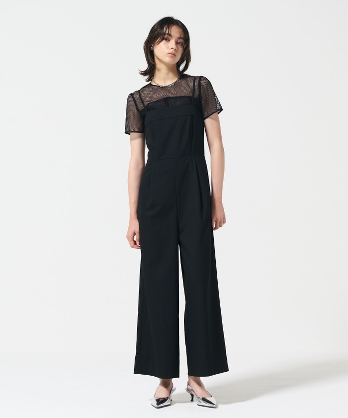 GRACECONTINENTAL サイドラインサロペ ブラック 36 GRACECONTINENTAL サイドラインサロペ ブラック 36