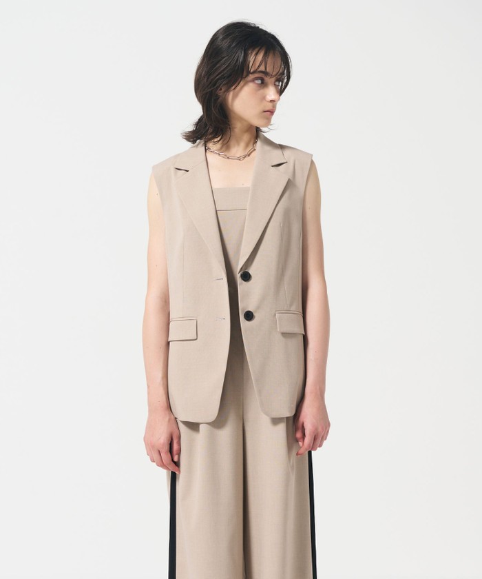 GRACECONTINENTAL バックチュールジレ ベージュ 36 GRACECONTINENTAL バックチュールジレ ベージュ 36