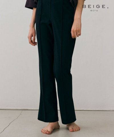 【BEIGE，ecru/WEB限定】RIB BOTTOMS / ウエストゴムスト