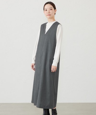 GREY LABEL ウールミックスジャンパードレス