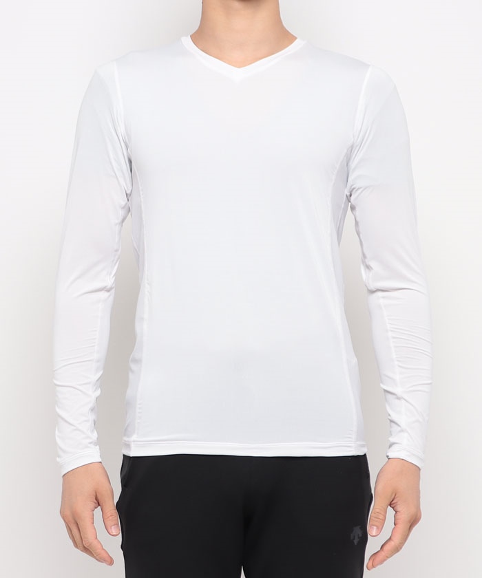 LANVINSPORT 長袖Vネックアンダーシャツ 【返品不可商品】 ホワイト 38 LANVINSPORT 長袖Vネックアンダーシャツ 【返品不可商品】 ホワイト 38
