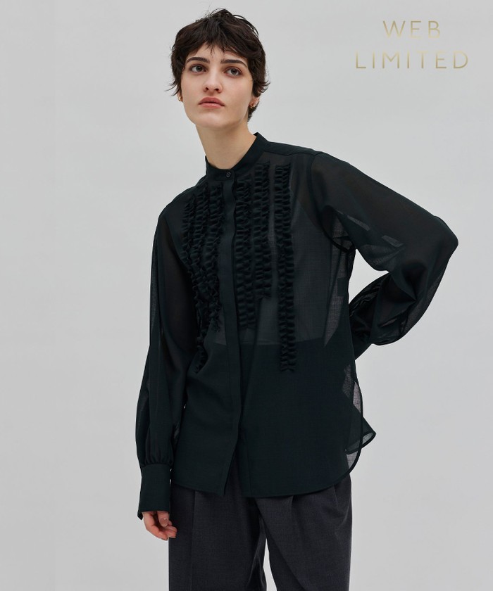 BEIGE 【洗える・WEB限定】MOYE / フリルブラウス F. GREEN 2 BEIGE 【洗える・WEB限定】MOYE / フリルブラウス F. GREEN 2