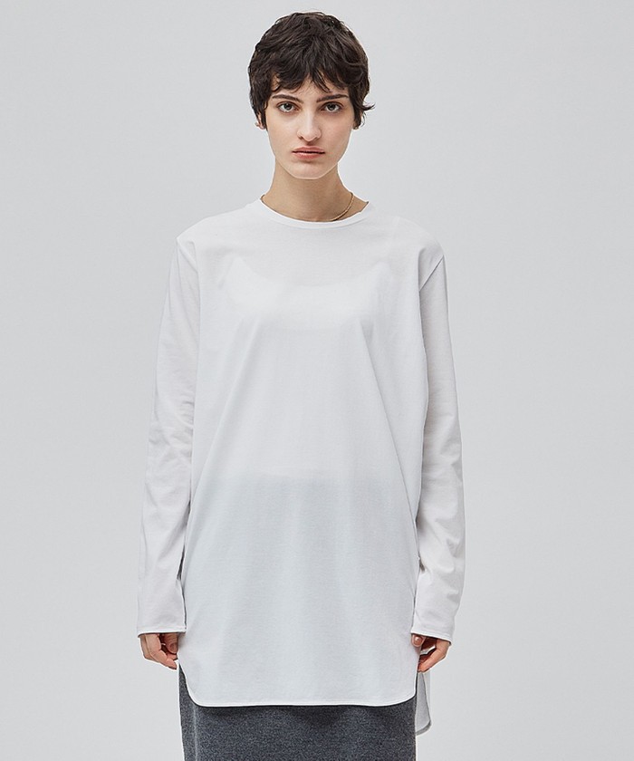 BEIGE 【洗える】BROIS / ロング丈カットソー WHITE 4 BEIGE 【洗える】BROIS / ロング丈カットソー WHITE 4