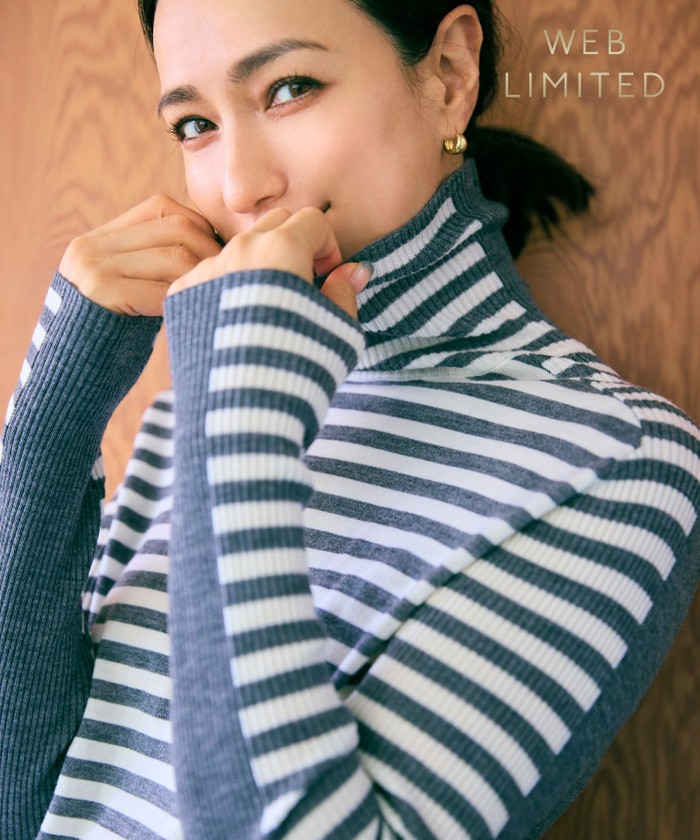 BEIGE 【洗える】LA MONNAIE / タートルネックニット C. GRAY×ECRU 32 BEIGE 【洗える】LA MONNAIE / タートルネックニット C. GRAY×ECRU 32