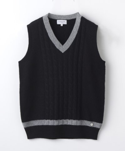 Vネックカシミヤニットベスト