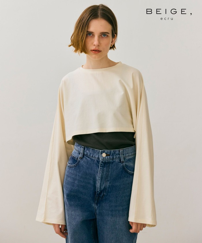 BEIGE 【BEIGE,ecru/WEB限定・洗える】JERSEY STITCH / コッ ECRU F BEIGE 【BEIGE,ecru/WEB限定・洗える】JERSEY STITCH / コッ ECRU F