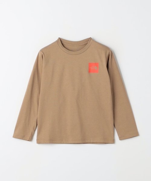 green label relaxing （Kids）(グリーンレーベルリラクシング（キッズ）)/＜THE NORTH FACE＞ロングスリーブ スモールスクエア ロゴTシャツ / キッズ  110cm－130cm/BEIGE