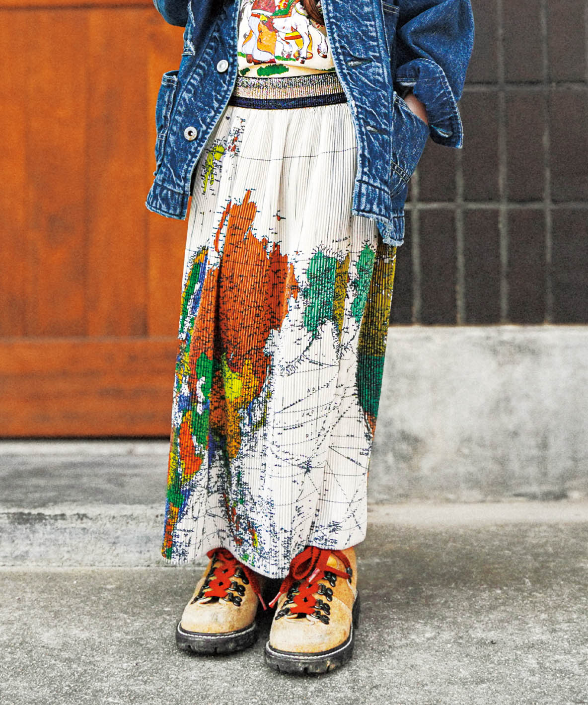 GO TO HOLLYWOOD 地図柄プリーツスカート ゴートゥーハリウッド GO TO HOLLYWOOD Pleats Skirt(506391776