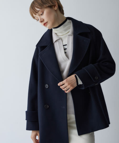 ☆新品【URBAN RESEARCH】スーパー100メルトンPコート スーパー100