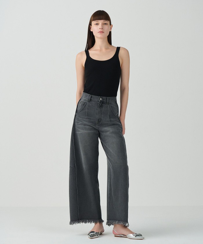 GRACECONTINENTAL カーヴィデニムパンツ ブラック 36 GRACECONTINENTAL カーヴィデニムパンツ ブラック 36
