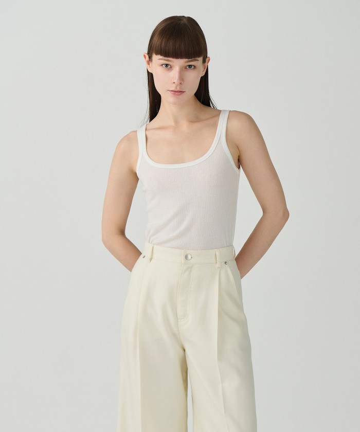 GRACECONTINENTAL シルクカシミヤタンクトップ ホワイト 36 GRACECONTINENTAL シルクカシミヤタンクトップ ホワイト 36