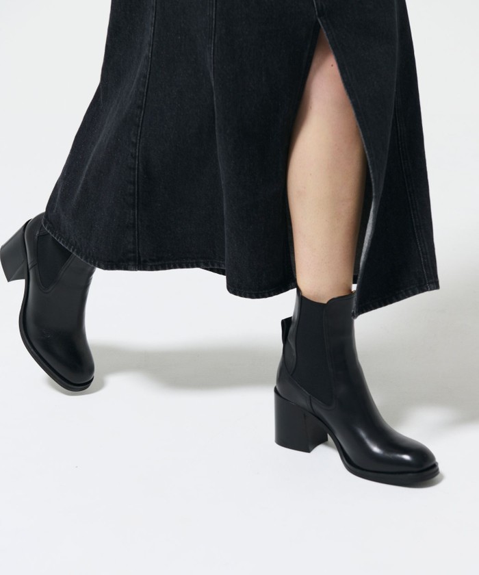 GRACECONTINENTAL ANGERO BERVICATO サイドゴアブーツ ブラック 37 GRACECONTINENTAL ANGERO BERVICATO サイドゴアブーツ ブラック 37