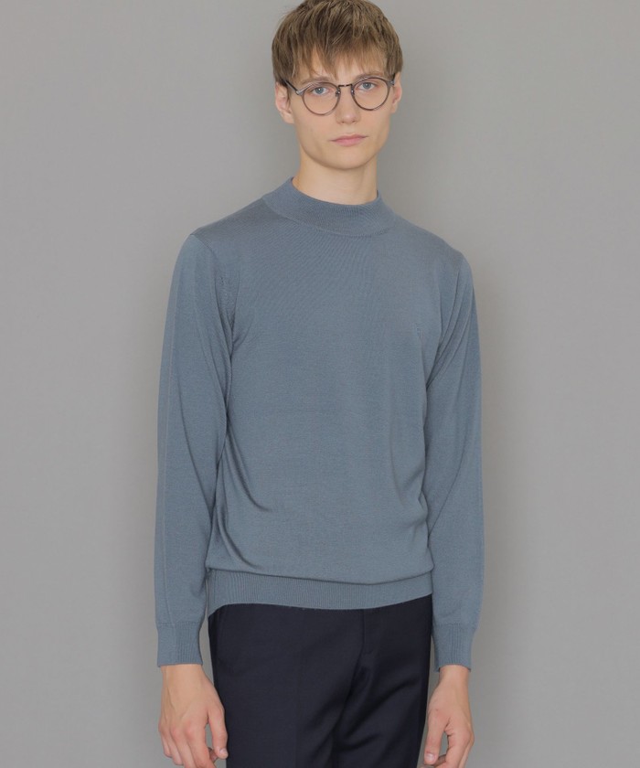 WEB・一部店舗限定】ハイゲージ天竺モックネックニット(506674635