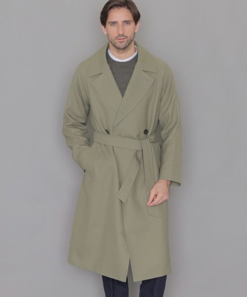 予約販売】【HADSTON DOUBLE】ウールシルクリバーダブルブレストコー 