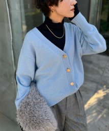 NOLLEY’S(ノーリーズ)/MUSICゆったりVネックカーディガン 24AW/サックス