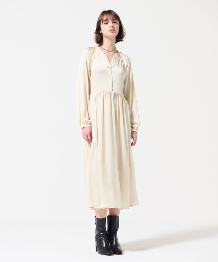 GRACECONTINENTAL シルキーカフタンワンピース キナリ 36 GRACECONTINENTAL シルキーカフタンワンピース キナリ 36