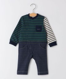 SHIPS KIDS/SHIPS KIDS:70～80cm / オーガニック コットン ボーダー ロンパース/506843810