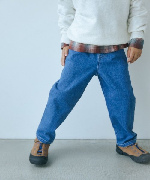 green label relaxing （Kids）(グリーンレーベルリラクシング（キッズ）)/TJ デニム ストレートパンツ / キッズ  100cm－130cm － ストレッチ －/COBALT